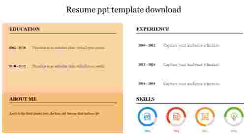 Resume ppt template download